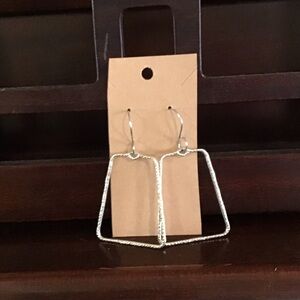Silver Geometric Drop Earrings - Women Jewelry